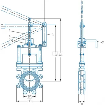 Шиберно-ножевая задвижка KEYSTONE Figure 459 15195